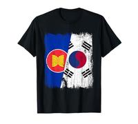 ASEAN South Korea Half Flag ASEAN South Korean T-Shirt