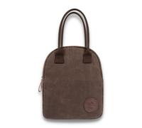 ASEBBO Large Insulated Tote Lunch Bag for Men and Women, 10L Waxed Canvas Reusable with Thick Aluminum Foil, Thermal Cooler Bag for Men and Women, Best for Work, Picnic (Gray)