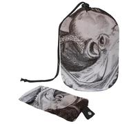 asebiunh Large Barrel Drawstring Makeup Bag, Awesome Sea Ocean Octopus Travel Cosmetic Bag Portable Make Up Organizer Bag
