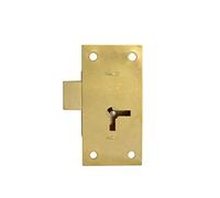 ASEC 100 1 Lever Straight Cupboard Lock - 38mm Satin Brass Keyed Alike