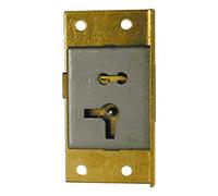 ASEC 20 1 Lever Cut Cupboard Lock - 64mm Satin Brass Keyed Alike Right Hand