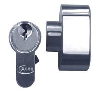ASEC 5-Pin Euro Key & Turn Cylinder - 90mm 35/T55 (30/10/T50) Nickel Plated