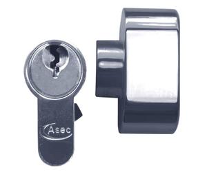 ASEC 5-Pin Euro Key & Turn Cylinder - 90mm 35/T55 (30/10/T50) Nickel Plated