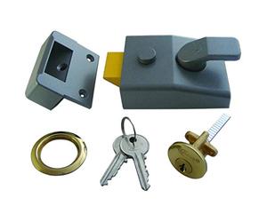 ASEC AS17 Non-Deadlocking Nightlatch - 60mm Grey Case - Brass Cylinder