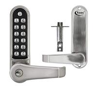 Asec AS4300 Series Easy Code Change Digital Lock With Key Override & Optional Free Passage - Key Override & Optional Free Passage