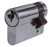 Asec Euro Half Cylinder With Adjustable Cam - 6 Pin - 45mm (35/10) Nickel Plated
