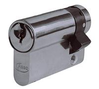 Asec Euro Half Cylinder With Adjustable Cam - 6 Pin - 50mm (40/10) Nickel Plated
