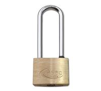 ASEC KD Long Shackle Brass Padlock - 50mm KD Visi