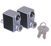 Asec Patio Door Lock Silver - Keyed Alike Pair