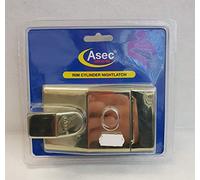 ASEC Standard Rim Cylinder Night Latch 60mm in Brass. ***FREEPOST*** AS1713