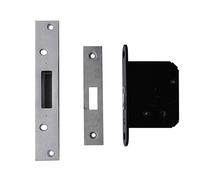 ASEC Vital BS 5 Lever Mortice Deadlock - 75mm Stainless Satin Aluminium