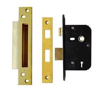 ASEC Vital BS 5 Lever Mortice Sashlock - 75mm Polished Brass