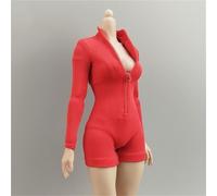 ASEDRFY 1/6 Scale Female,Doll Clothes Long Sleeved High Neck Jumpsuit Costume for 12" Female Soldier Action Figure Doll(Red)