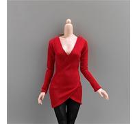 ASEDRFY 1/6 Scale Female,Figure Doll Clothes Long Sleeves Knit Dress Costume for 12" Female Soldier Action Figure Doll(Brown)