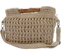 ASEDRFY Bamboo Handle Straw Handbags Casual Paper Woven Women Shoulder Crossbody Bags Handmade Summer Beach Bags