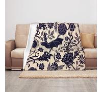 ASEELO 125x100cm Blanket Bat pattern Fleece Blanket Sofa Throw for Bed and Couch Travel