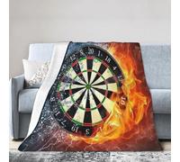 ASEELO 125x100cm Blanket Dart Board Fleece Blanket Sofa Throw for Bed and Couch Travel