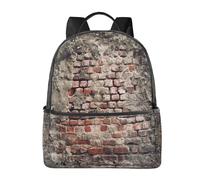 ASEELO 14.5Inch Casual Backpack Ancient Worn Brick Wall Laptop Daypack Travel Backpack School Bag Water Resistant for Men and Women