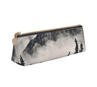 ASEELO Canadian Smokey Mountain Cliff Printed Pencil Case With Zipper Pencil Pouch, Stationery Organizer, Portable Stationery Bag