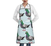 Aseelo Cartoon Pigeon Aprons, Unisex Cooking Apron Bib Apron With Pockets For Home Kitchen Restaurant Bbq Baking