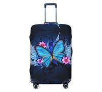 ASEELO Cute Butterfly Suitcase Covers,Elastic Luggage Cover ,Washable Travel Luggage Cover, For Vacation Travel., Black, XL