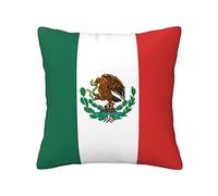 ASEELO Flag of Mexico Throw Pillow Square Soft Cushion Covers for R Couch, Bed, Sofa, Bench, Chair, 18x18 Inch