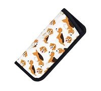 ASEELO Glasses Case Beagle Dog Eyeglass Case Soft Eyeglasses Bag Sunglasses Case Neoprene Zipper Glasses Pouch for Women Men