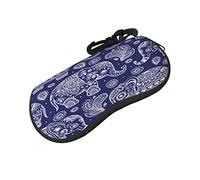 ASEELO Glasses Case Boho Elephant Eyeglass Case Soft Sunglasses Case Neoprene Zipper Glasses Pouch for Women Men