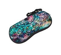 ASEELO Glasses Case Color Flower Eyeglass Case Soft Sunglasses Case Neoprene Zipper Glasses Pouch for Women Men