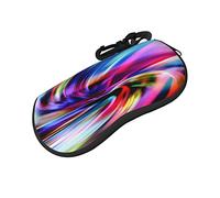 ASEELO Glasses Case Colorful Tie Dye Eyeglass Case Soft Sunglasses Case Neoprene Zipper Glasses Pouch for Women Men