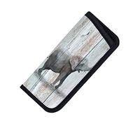 ASEELO Glasses Case elephant art on wood Eyeglass Case Soft Eyeglasses Bag Sunglasses Case Neoprene Zipper Glasses Pouch for Women Men