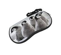 ASEELO Glasses Case Emperor Penguin Eyeglass Case Soft Sunglasses Case Neoprene Zipper Glasses Pouch for Women Men