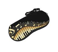 ASEELO Glasses Case Music Eyeglass Case Soft Sunglasses Case Neoprene Zipper Glasses Pouch for Women Men