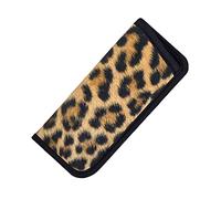 ASEELO Glasses Case Rough Leopard print Eyeglass Case Soft Eyeglasses Bag Sunglasses Case Neoprene Zipper Glasses Pouch for Women Men