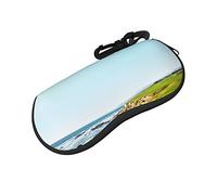 ASEELO Glasses Case Seaside Golf Course Eyeglass Case Soft Sunglasses Case Neoprene Zipper Glasses Pouch for Women Men