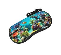 ASEELO Glasses Case Tropical Fish Eyeglass Case Soft Sunglasses Case Neoprene Zipper Glasses Pouch for Women Men