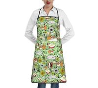 ASEELO Guinea Pig Apron, Waterdrop Resistant, With Pockets, One Size, Unisex-Adults, Guinea Pig, Flowers