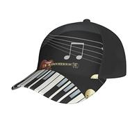 Aseelo Guitar Piano Pattern Baseball Caps Unisex Adjustable Trucker Hat Dad Hat Classic Casual Sports Hat for Men Women