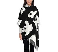 ASEELO Halloween Goth Women Scarves Winter Long Soft Warm Wraps Wool Tassel Shawl Stole Scarf Ladies