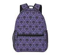 ASEELO Haunted Mansion Print School Bags For Boys And Girls Casual Daypack Adjustable Shoulder Strap Bookbag
