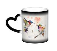 ASEELO Hummingbird Color Changing Mugs Ceramic Coffee Mug Thermal Ceramic Tea Cups Gifts For Family And Friends