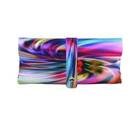 ASEELO Leather Glasses Case Colorful Tie Dye Eyeglass Case Soft Sunglasses Case Glasses Pouch for Women Men