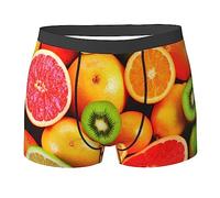 ASEELO Men's Boxer Shorts Fresh fruit Boxer Briefs Comfortable Stretch Men Underwear Trunks L