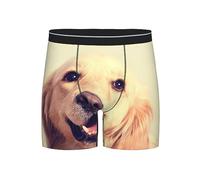 ASEELO Men's Boxer Shorts Lovely Golden Retriever Dog Long Leg Boxer Briefs Comfortable Stretch Men Underwear Trunks M