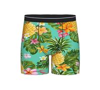 ASEELO Men's Boxer Shorts Tropical Fruit Pineapple Long Leg Boxer Briefs Comfortable Stretch Men Underwear Trunks M