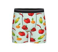 ASEELO Men's Boxer Shorts Vegetable Corn Long Leg Boxer Briefs Comfortable Stretch Men Underwear Trunks L