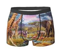 ASEELO Men's Boxer Shorts Wild Animals Boxer Briefs Comfortable Stretch Men Underwear Trunks XL