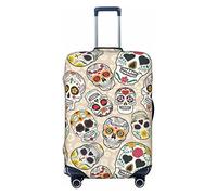 ASEELO Mexican Skull Suitcase Covers,Elastic Luggage Cover ,Washable Travel Luggage Cover, For Vacation Travel., Black, XL