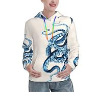 ASEELO Octopus Hoodies Women'S Graphic Hoodie Ladies Fashion Pullover,Youthful And Fashionable, Showing Personality., Black, M