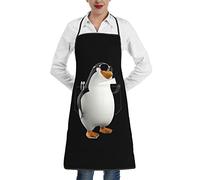 Aseelo Penguin With Glasses Aprons, Unisex Cooking Apron Bib Apron With Pockets For Home Kitchen Restaurant Bbq Baking